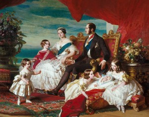 Królowa Wiktoria i Książe Albert z rodziną